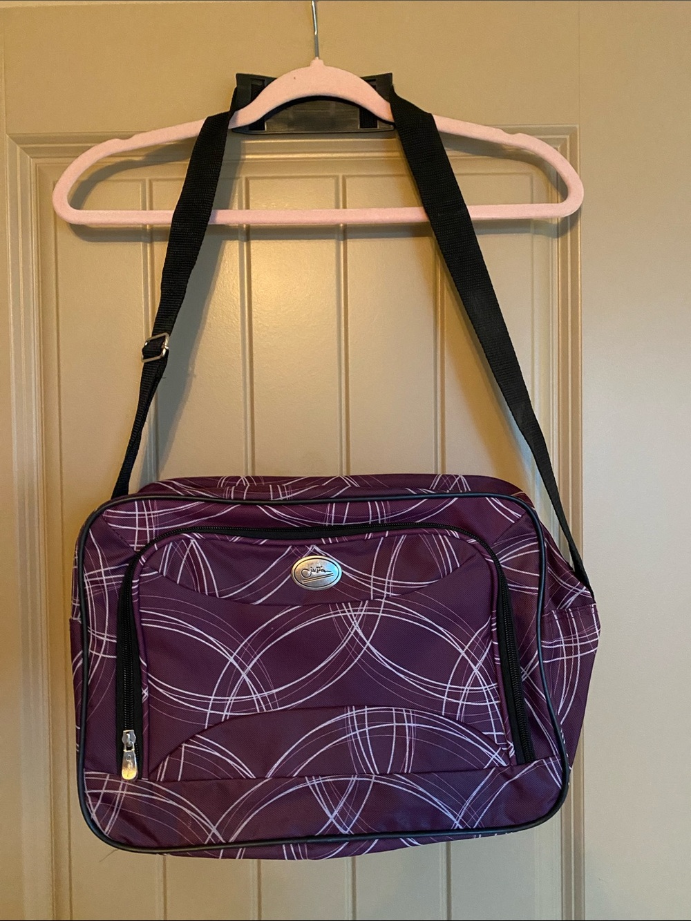Jetstream Purple Line Swirl Travel Bag Luggage Carry-On Organizer Y2K